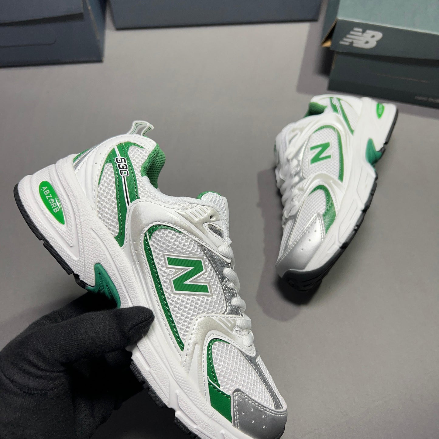 New Balance 530 Green/Silver First Copy Shoes